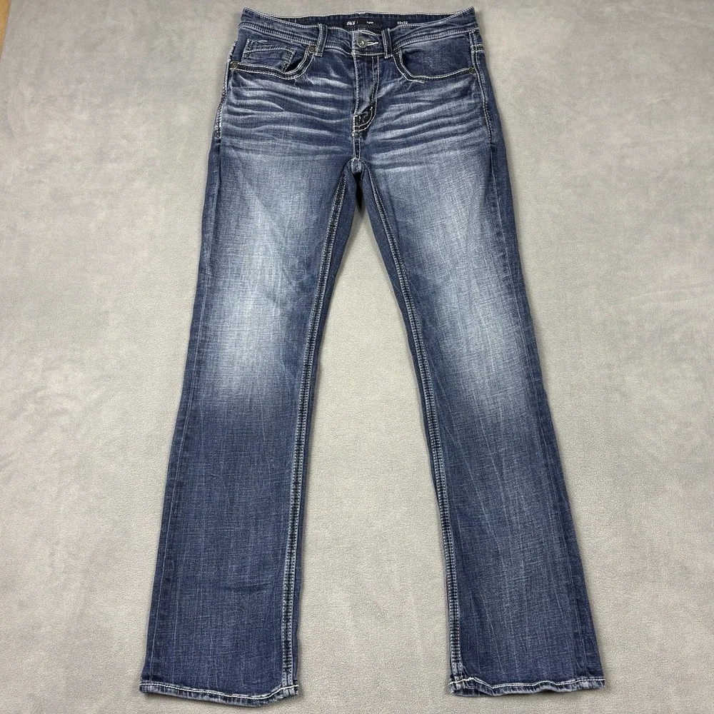 BKE Aiden Men's Jeans Size 32 Medium Wash Bootcut Stretch Denim